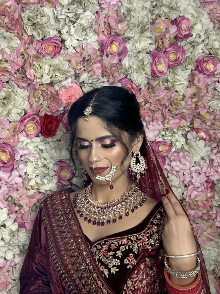 Woman wearing elegant engagement makeup
